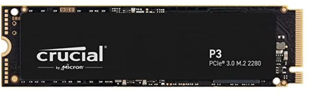 Crucial P3 500GB M.2 PCIe Gen3 NVMe SSD a su precio mas bajo